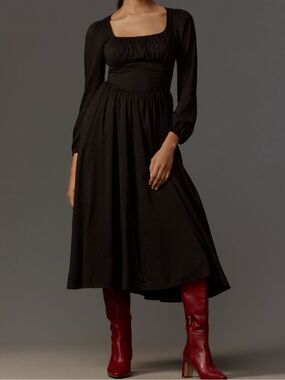NWT Reformation black midi dress
